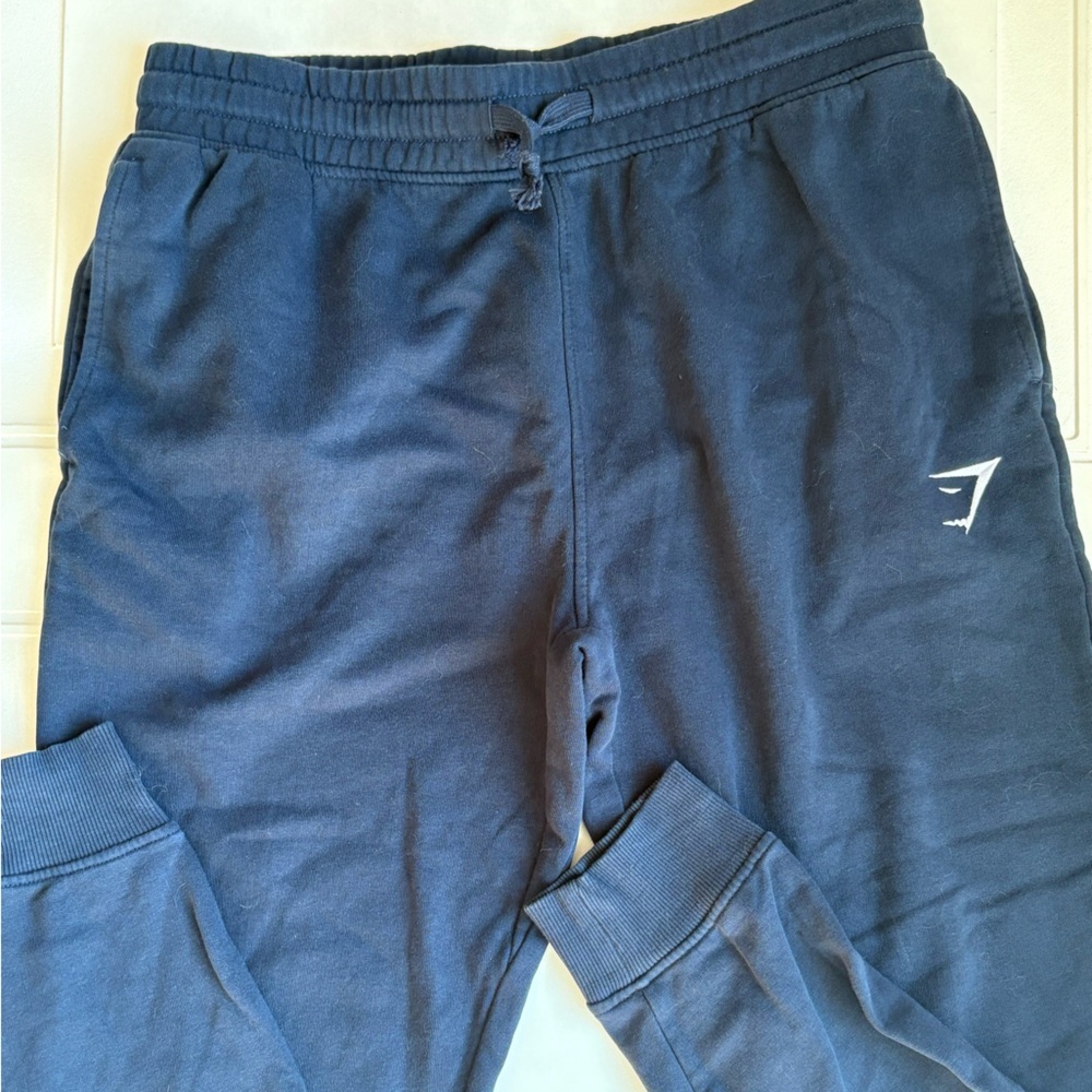 Gymshark Men’s Navy Blue Joggers Pants  Size Medium